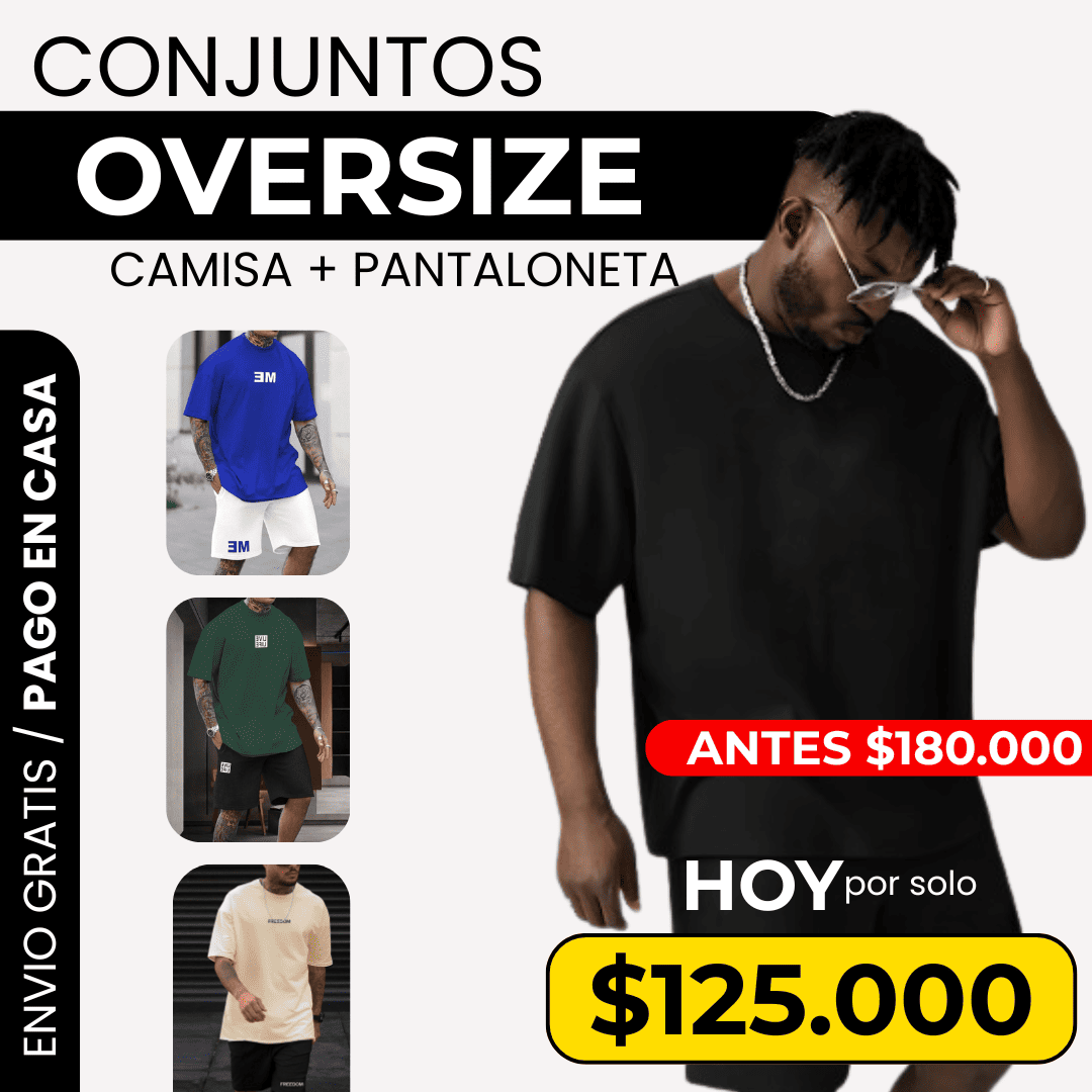 Conjunto Oversize Premium (Camisa + Pantaloneta)