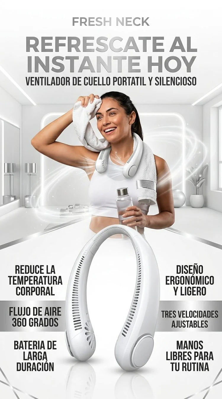 Ventilador de Cuello Premium™ | Comodidad y Frescura Donde Estés + 30 Días de Garantía