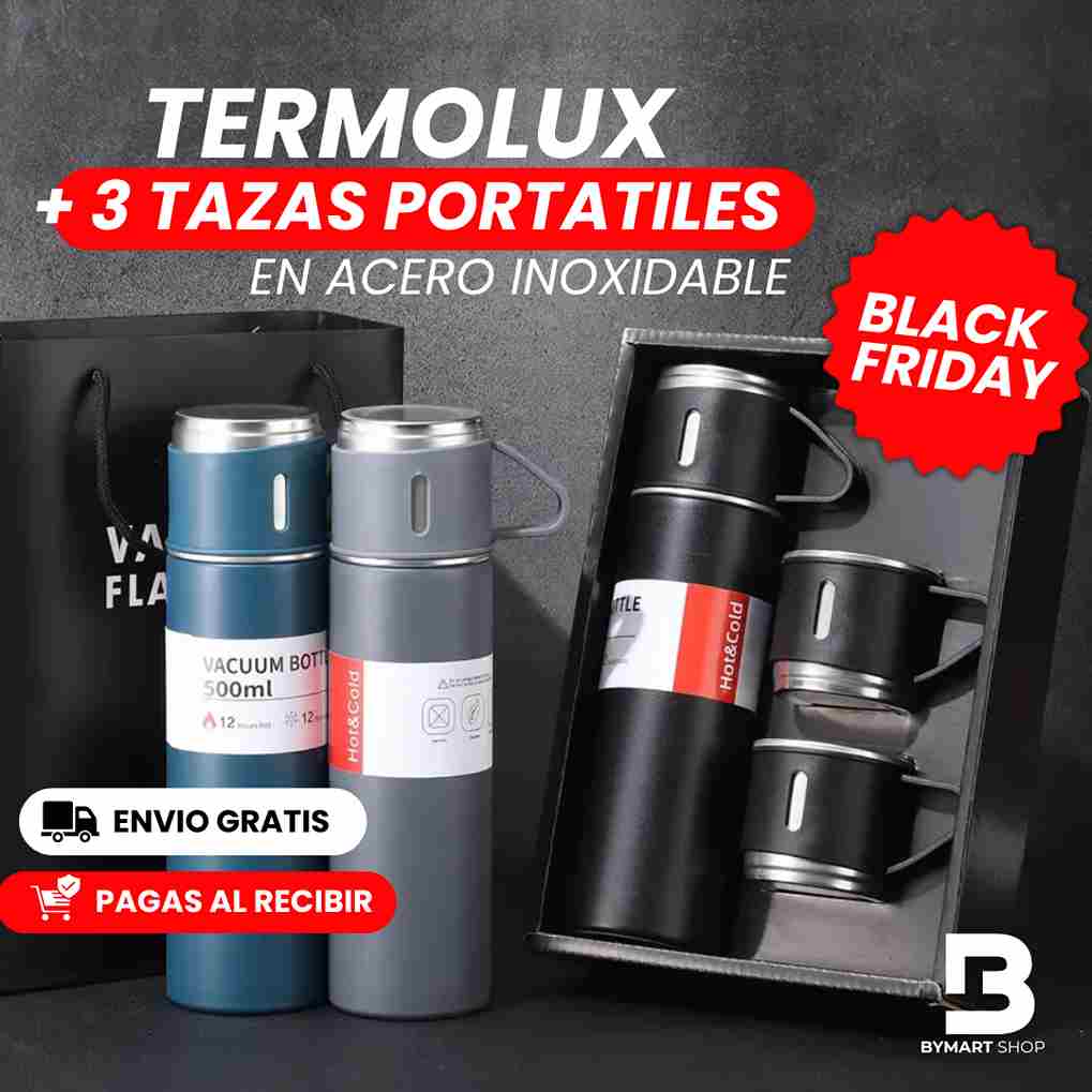 Termolux® + tazas portatiles (Apto para caliente y frio) Oferta Black Friday