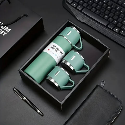 Termo + tazas portatiles (Apto para caliente y frio)
