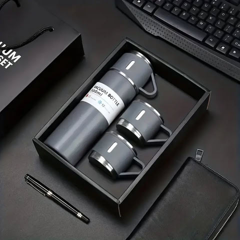 Termo + tazas portatiles (Apto para caliente y frio)