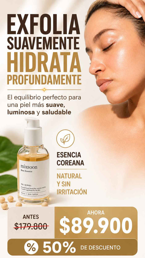 Mixsoon Bean Essence™ | Ayuda a Remover Impurezas y Células Muertas Sin Irritación+ 90 dias de Garantia