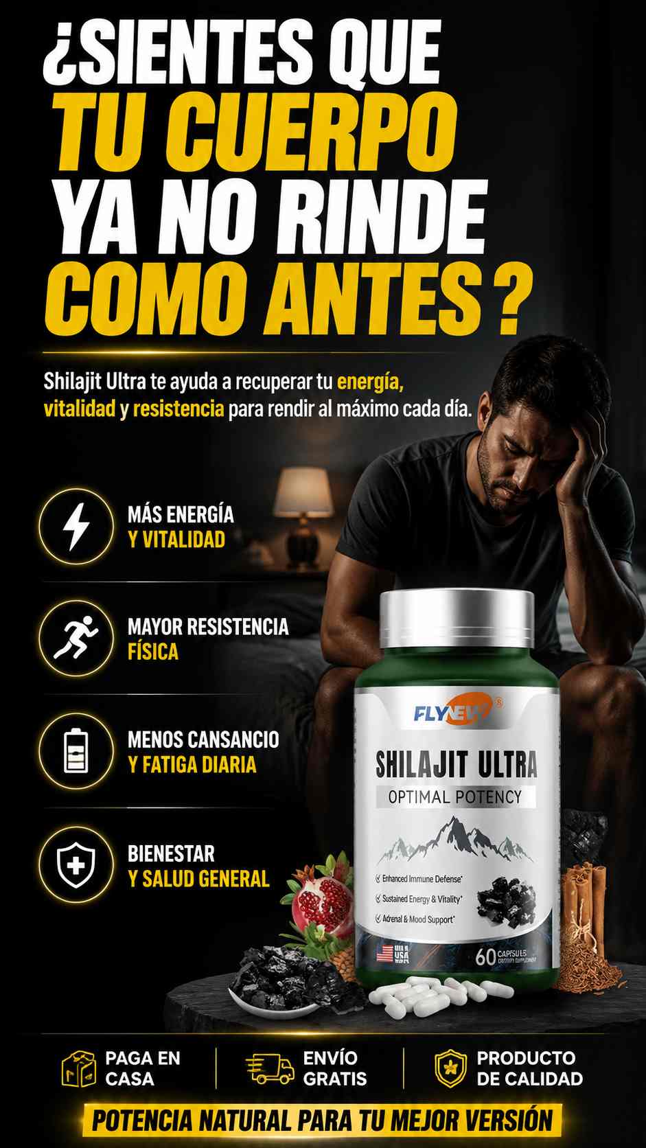 Shilajit Ultra – Energía y Vitalidad Diaria con 90 Días de Garantía